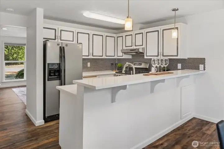 Natural light and bright colors throughout the home.