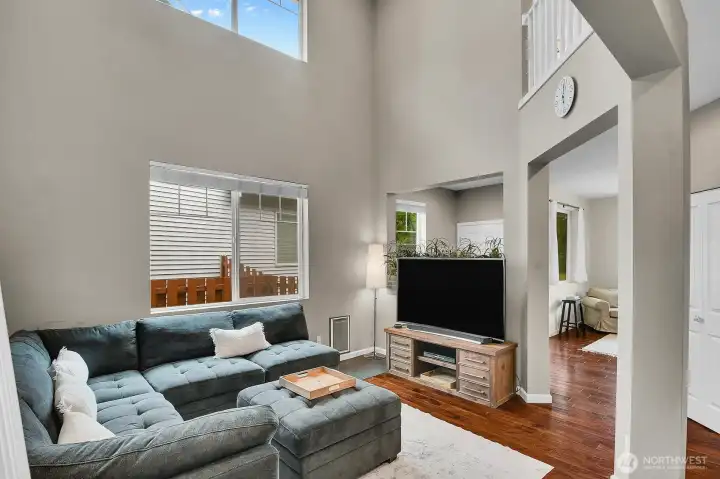 Two-story vaulted ceilings!