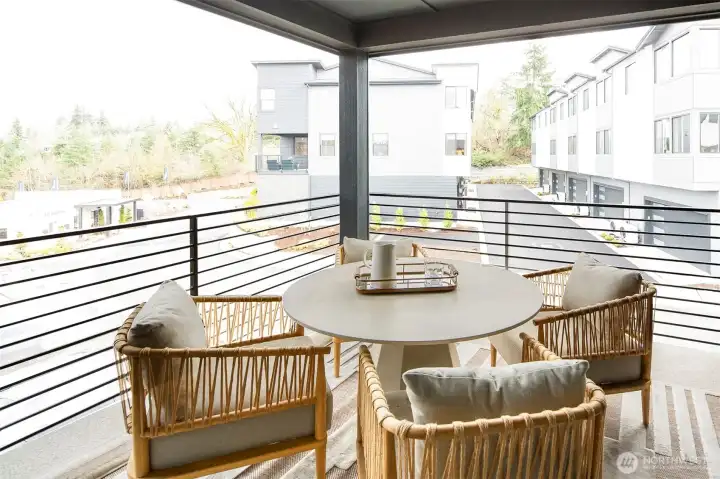 Covered Deck with outdoor heater