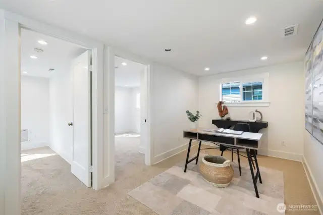 Lower Level Bonus Room/Office that leads to 2 lower bedrooms.