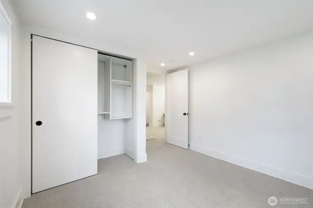 Third Lower Bedroom with Built In Closet Systems