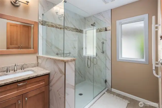 Large walk in shower