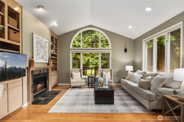 Great room with gas fireplace