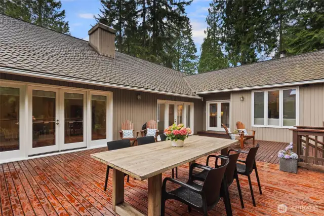 Indoor outdoor flow with multiple French Doors