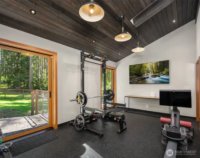 Exercise room in detached living space