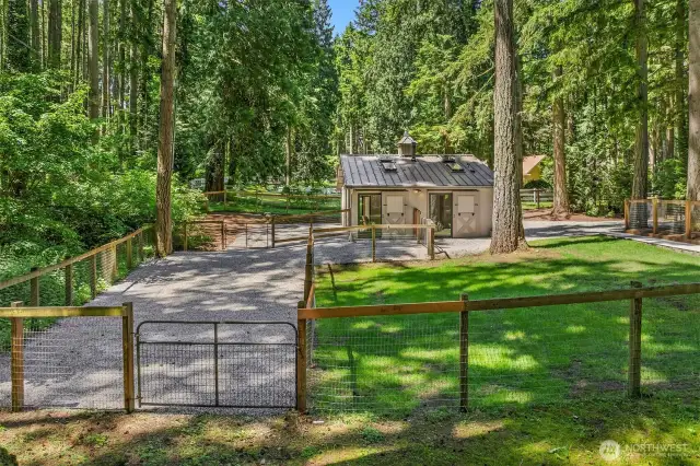 Barn was new and permitted in 2006. Current owner converted to 894 SF of finished living space
