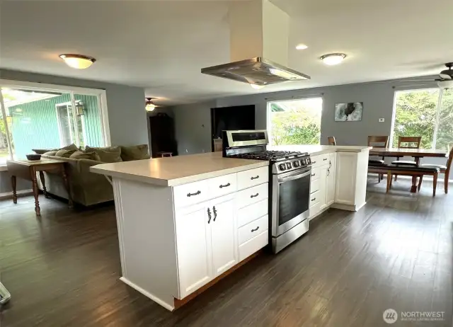 Chefs Kitchen, double sinks and massive island