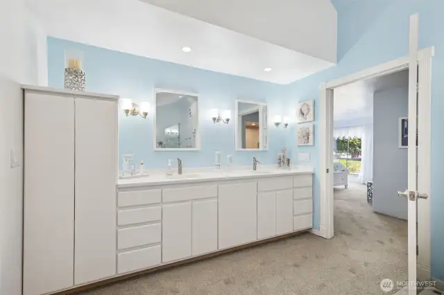 . . . Tons of storage, excellent lighting, double sinks -- thoughtfully designed!