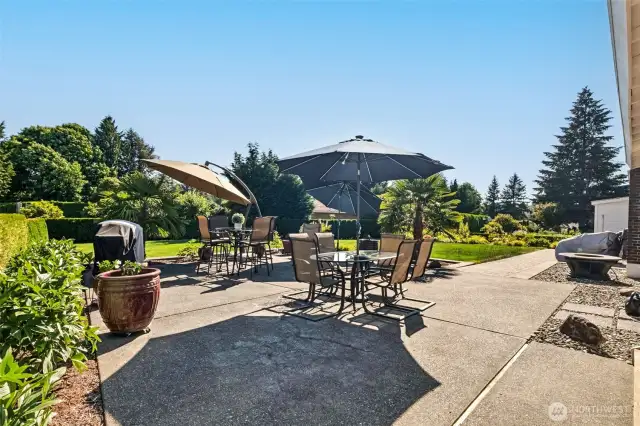 The patio is large enough to host a huge party!!