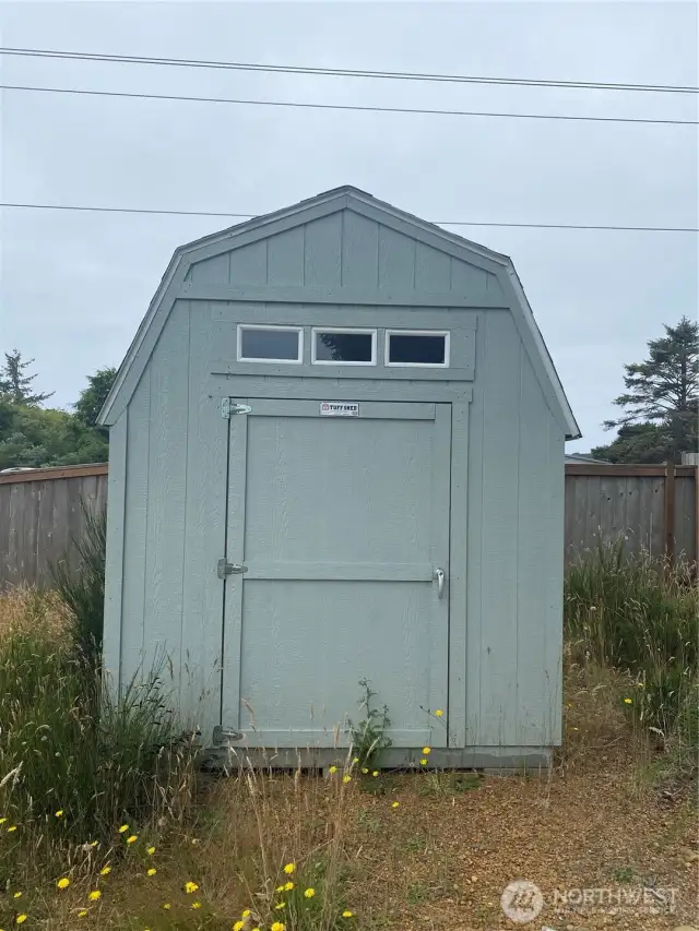 Tuff Shed on property for storage