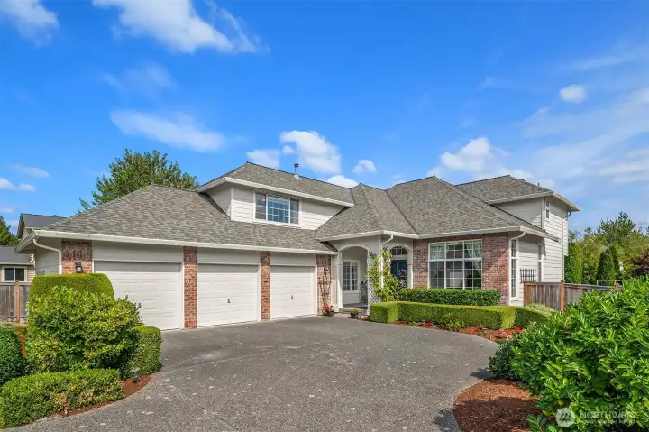 Set at the end of a private street.