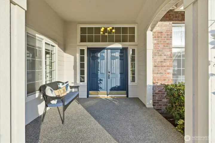 Covered front porch.