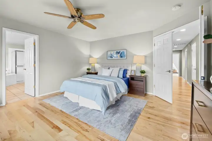 Spacious primary suite