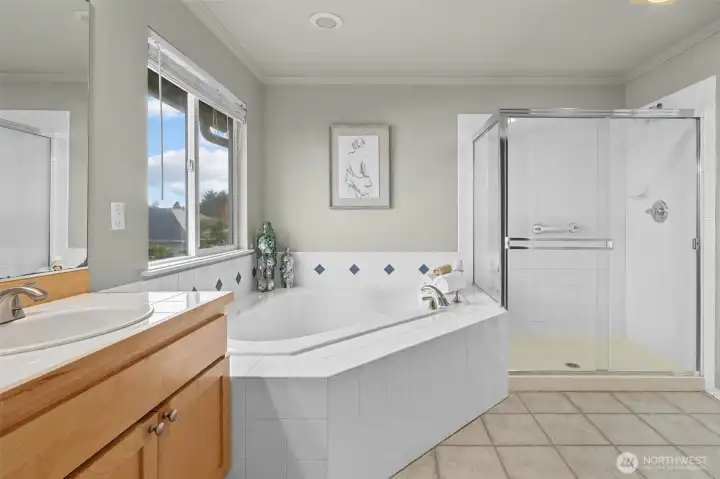 Huge soaking tub