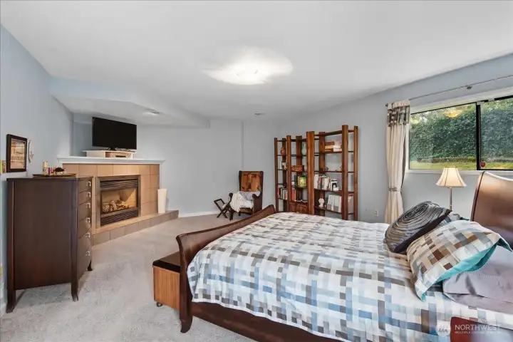 Enjoy the primary bedroom gas fireplace on those chilly Washington nights.