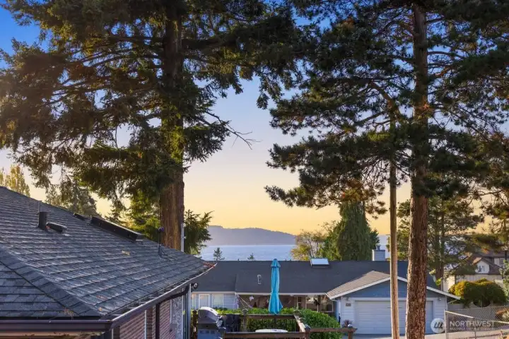 Puget Sound View from Deck