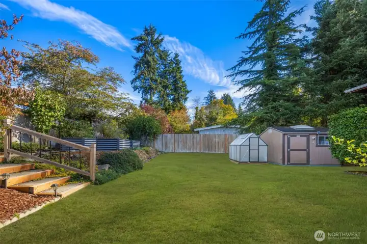 Green House and Shed Included