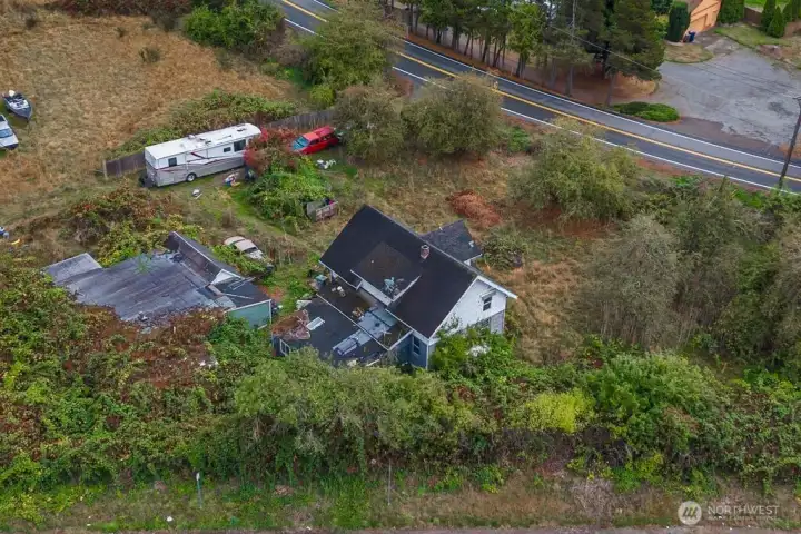 aerial view from west