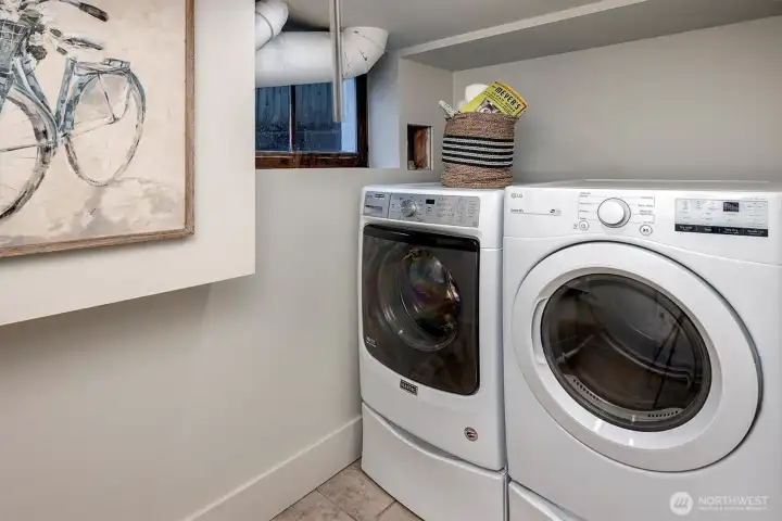 Lower level laundry