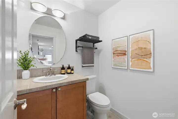 Main level bathroom (virtually staged)