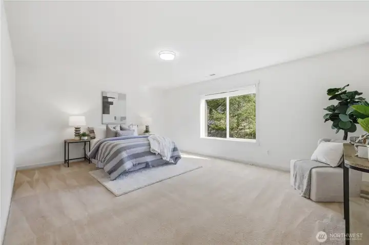 Primary bedroom (staged)
