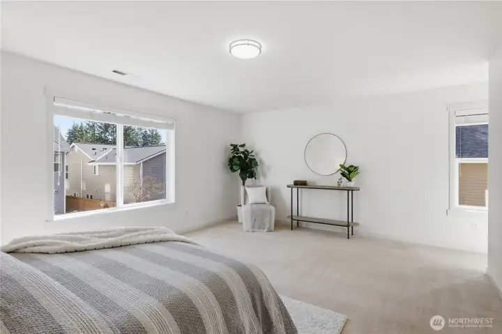 Primary bedroom (staged)