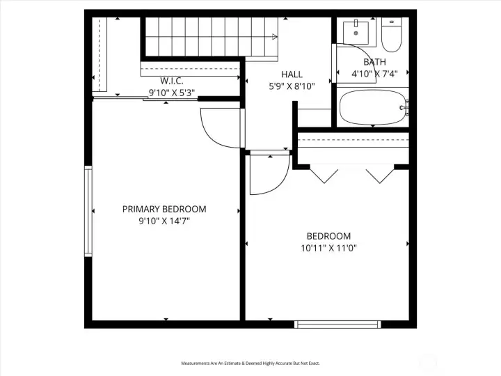 Upper level floor plan