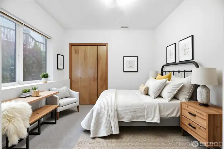 Downstairs Bedroom- Virtually Staged