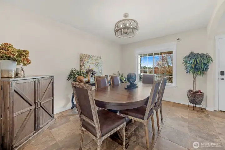 Dining room adjacent to front door.