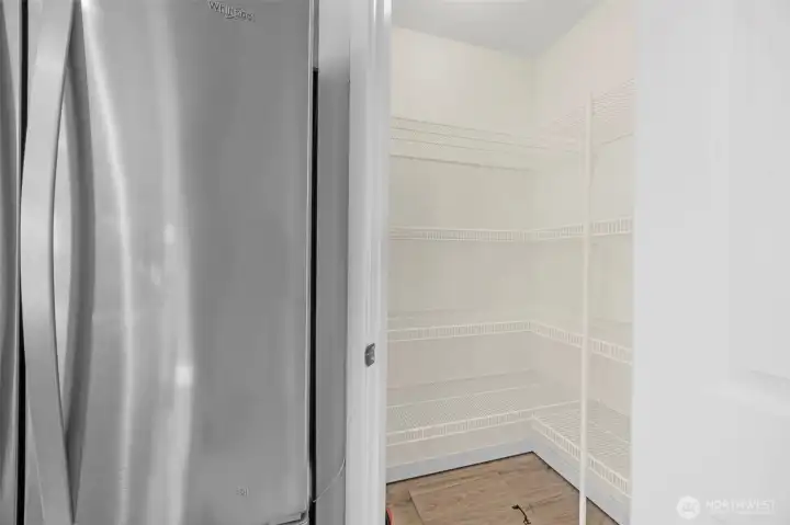 Generous kitchen pantry.