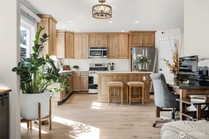 Kitchen from the living room.