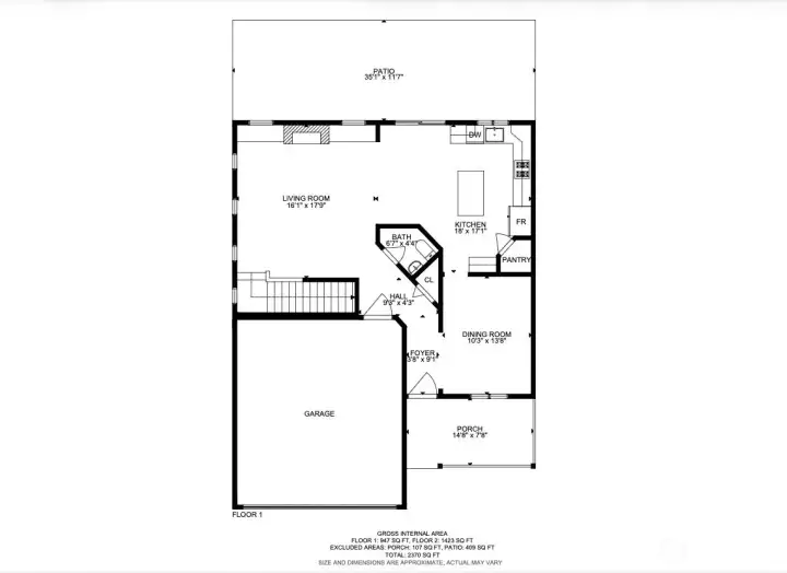 First level floor plan.