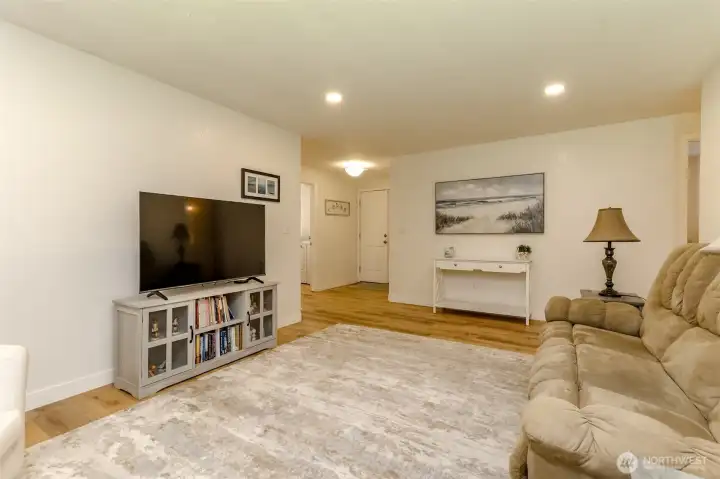 Another angle of the family room facing the entry.