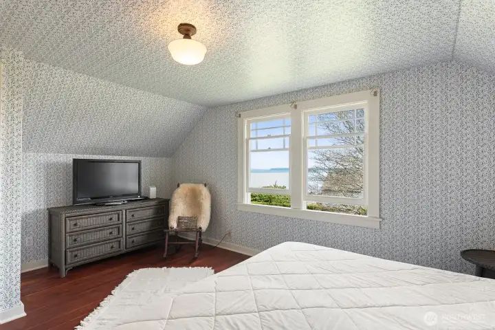 Light & Bright bedroom 2 upper level with water and mountain views