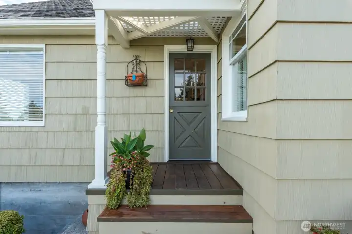 Back door entrance as well as exterior basement entrance