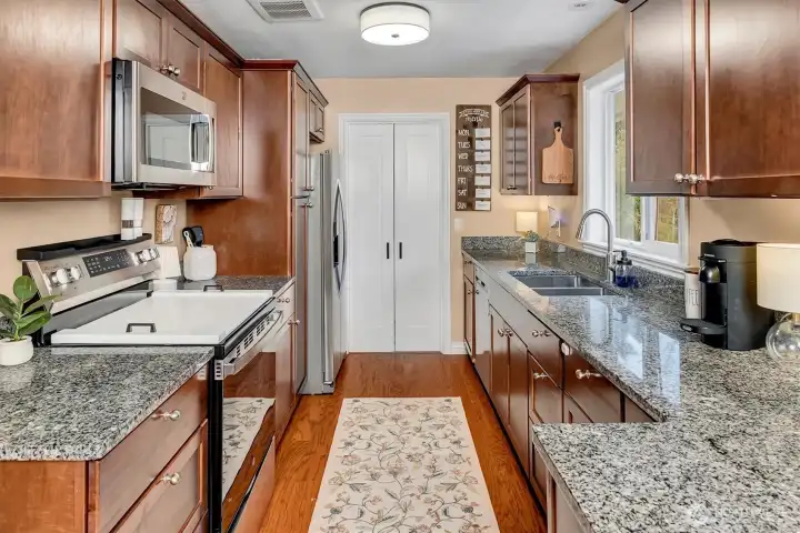 Galley style efficient kitchen!