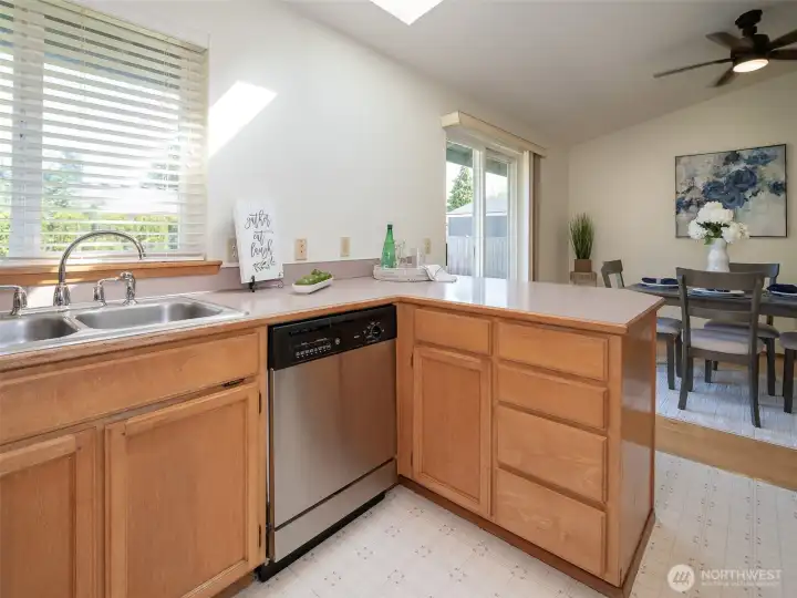 Ample cupboards and counters for your cooking pleasure.