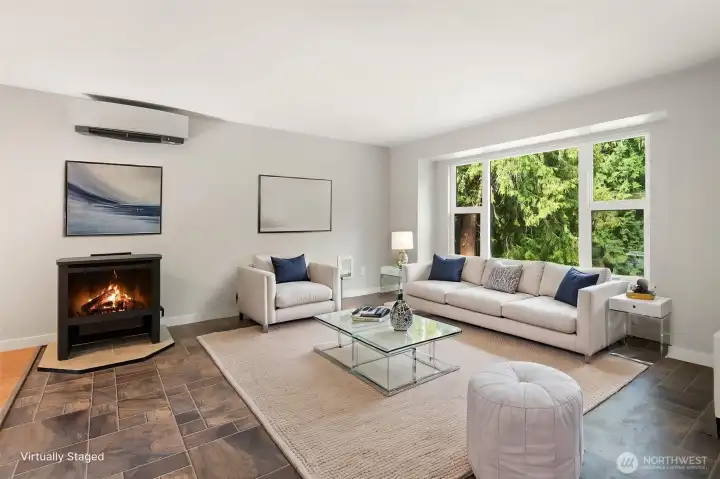 Upstairs living area. Virtually Staged. Upstairs living area. Virtually Staged.