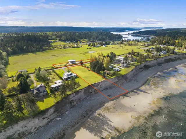 Sweeping view from the bluff showcases natural beauty and open space to build your dream home.