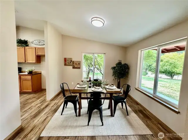 Dining room located to your right as you enter the home.
