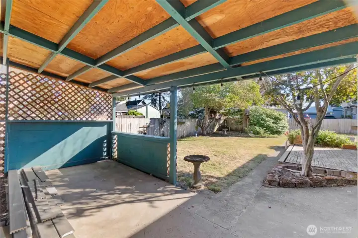 Covered back patio