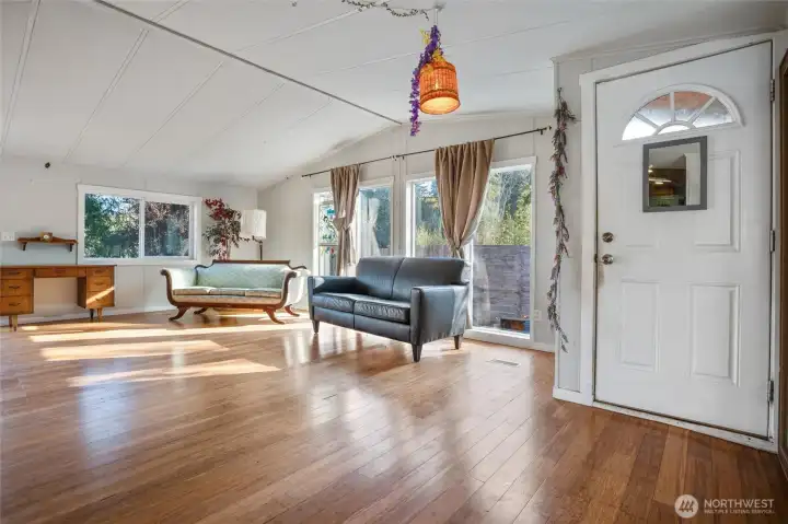 Floor to ceiling windows let in tons of natural light.