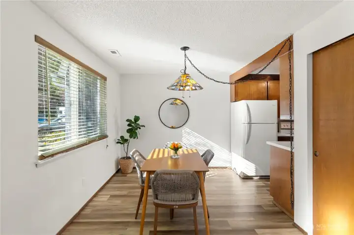 Your spacious dining area ready to host all your loved ones.