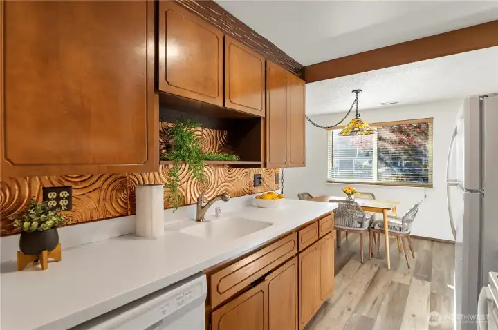 Plenty of counter space.