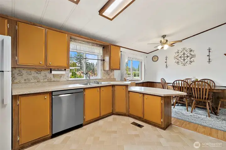 Kitchen with abundant counter space