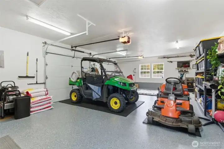 Spacious 2 car garage.