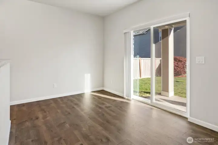 Generous dining space adjacent to the kitchen