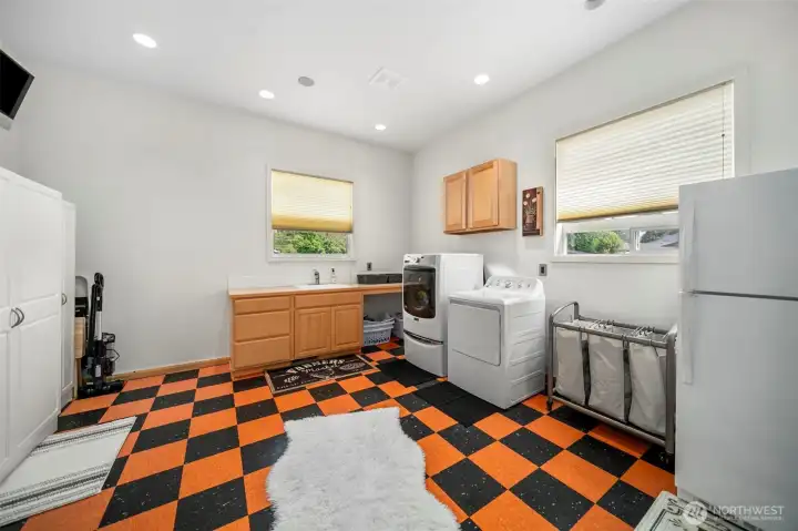 Utility room with no stairs.