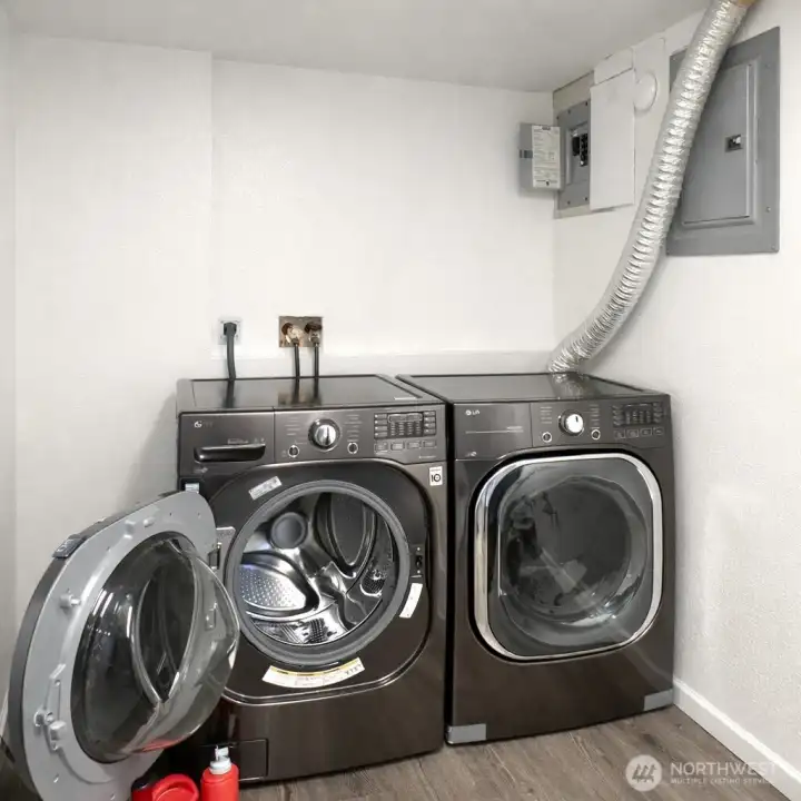 Washer and Dryer hookups Downstairs.