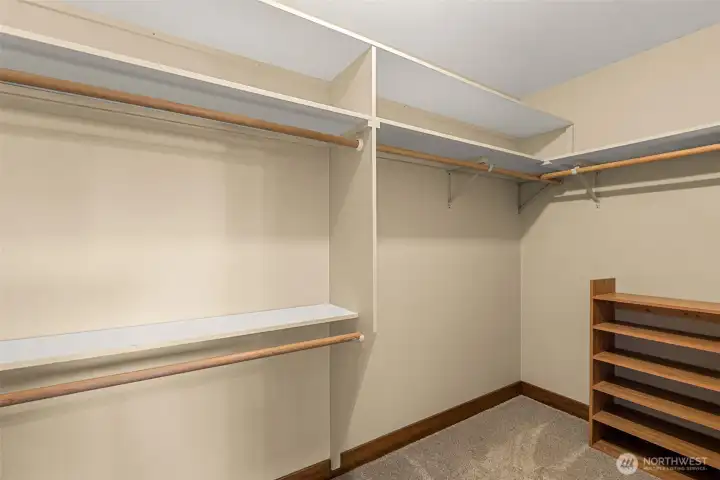 Primary walk in closet